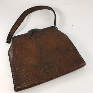Vintage Leather Tooled Bag 1930’s